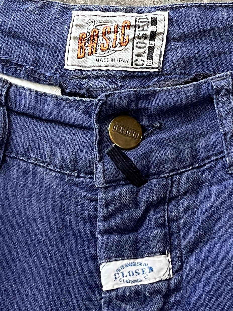 1980s "CLOSED" faded blue linen pants