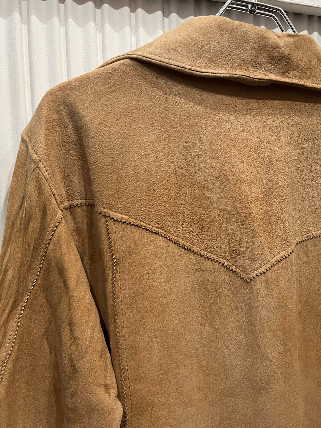 1970s suede leather laceup pullover