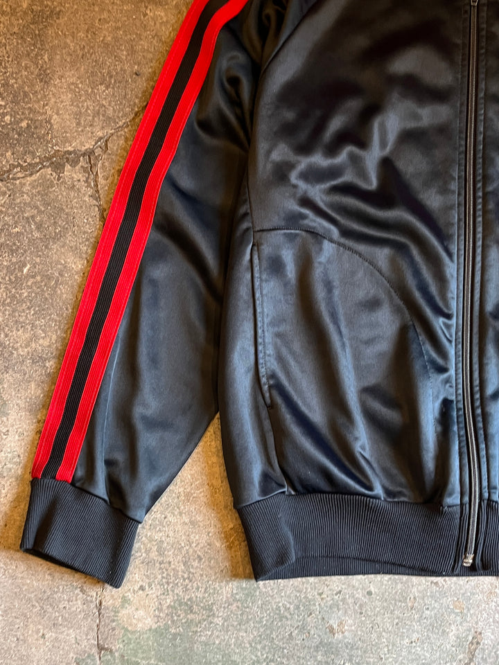 1980s back embroidery black × red track jacket