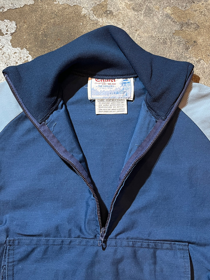 1970s bicolor half zip pullover