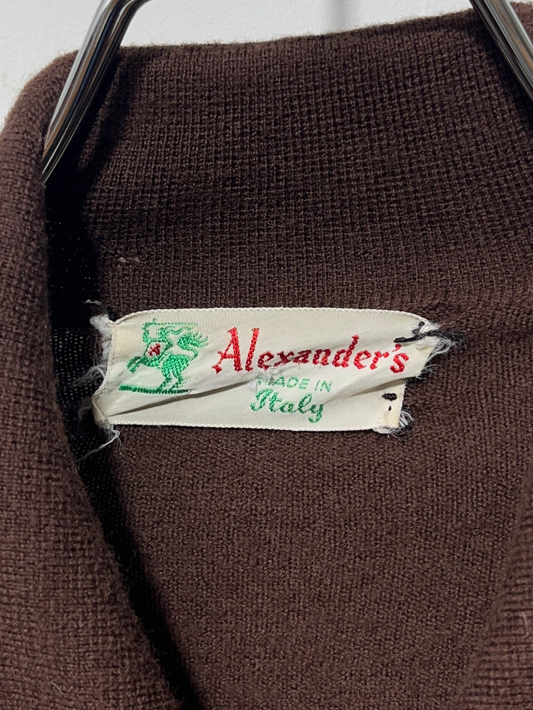1970s  ITALY made suede panel knit jacket