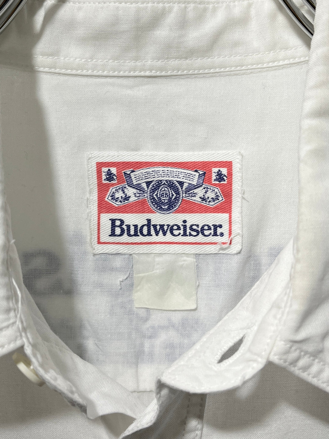 1990s "Budweiser" embroidery s/s shirt