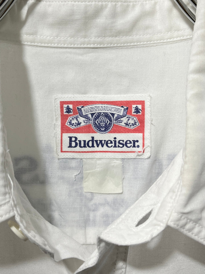 1990s "Budweiser" embroidery s/s shirt