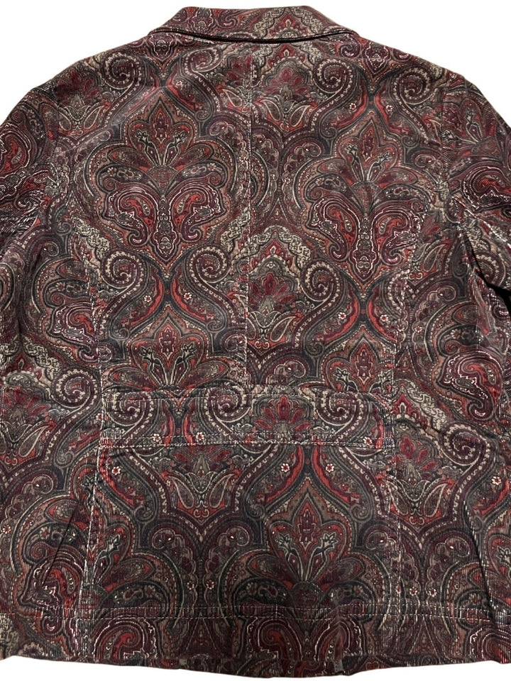 paisley pattern trucker jacket