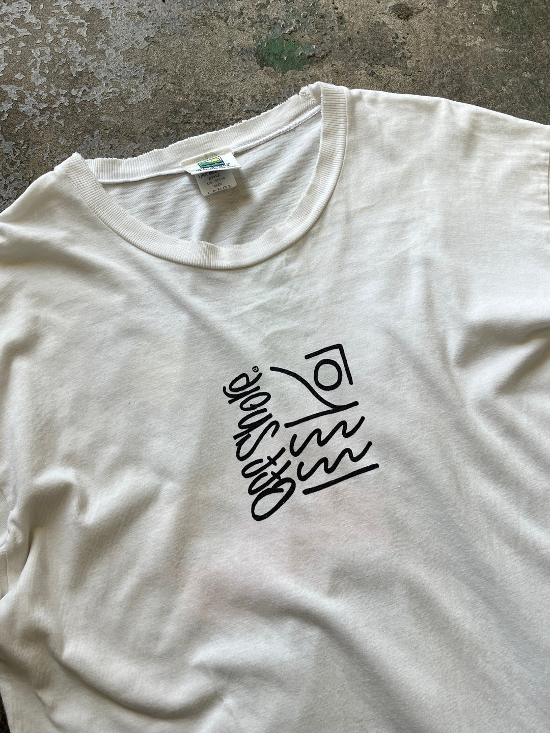 1990s "OFF SHORE" graphic T-shirt