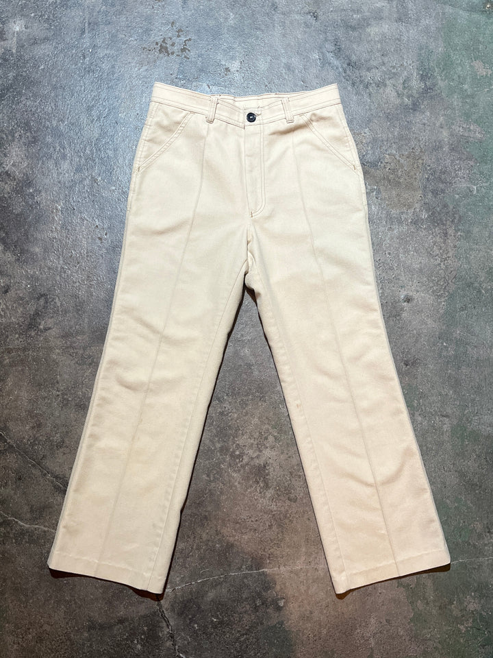 1970-80s "Levi's" ivory color action slacks