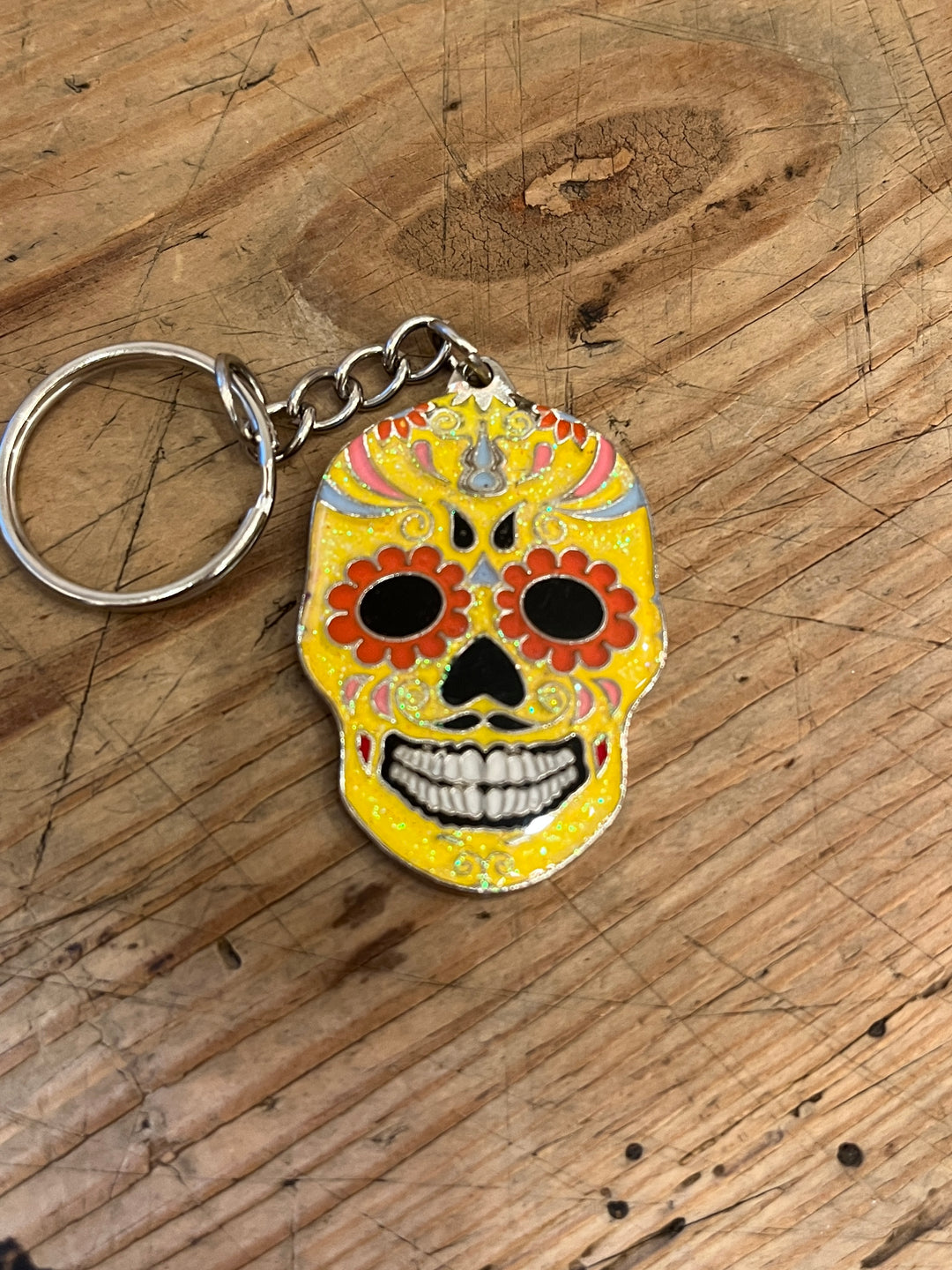 Dia de los Muertos Calavera keychain