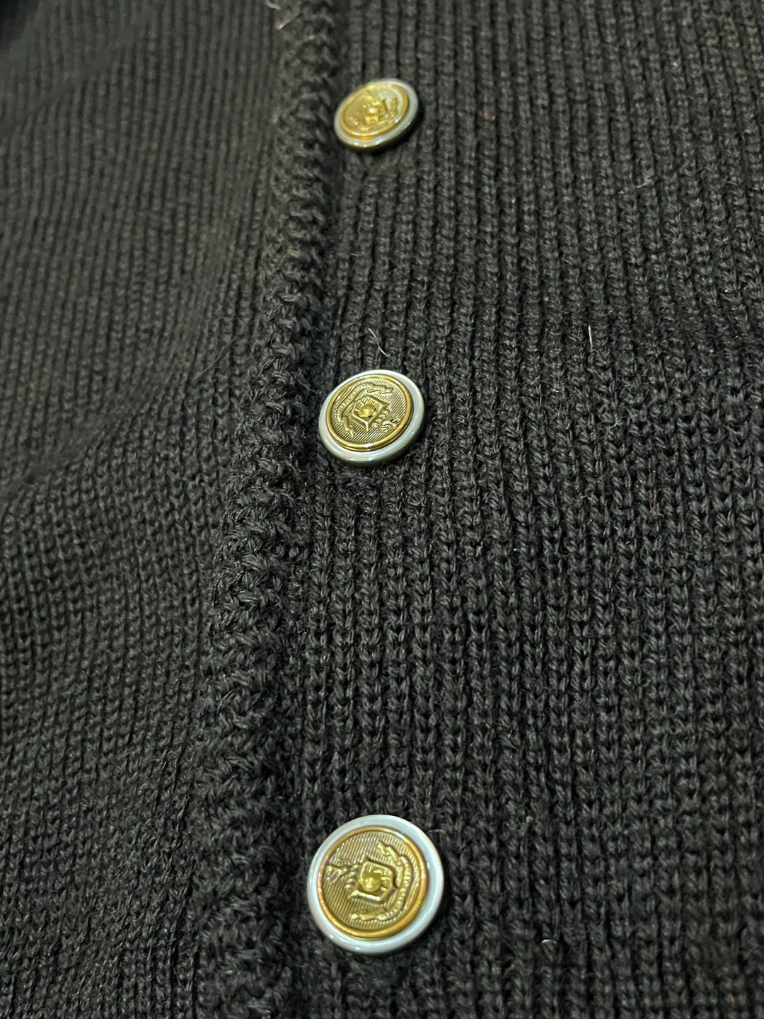 1950-60s "PENGUIN" black knit cardigan