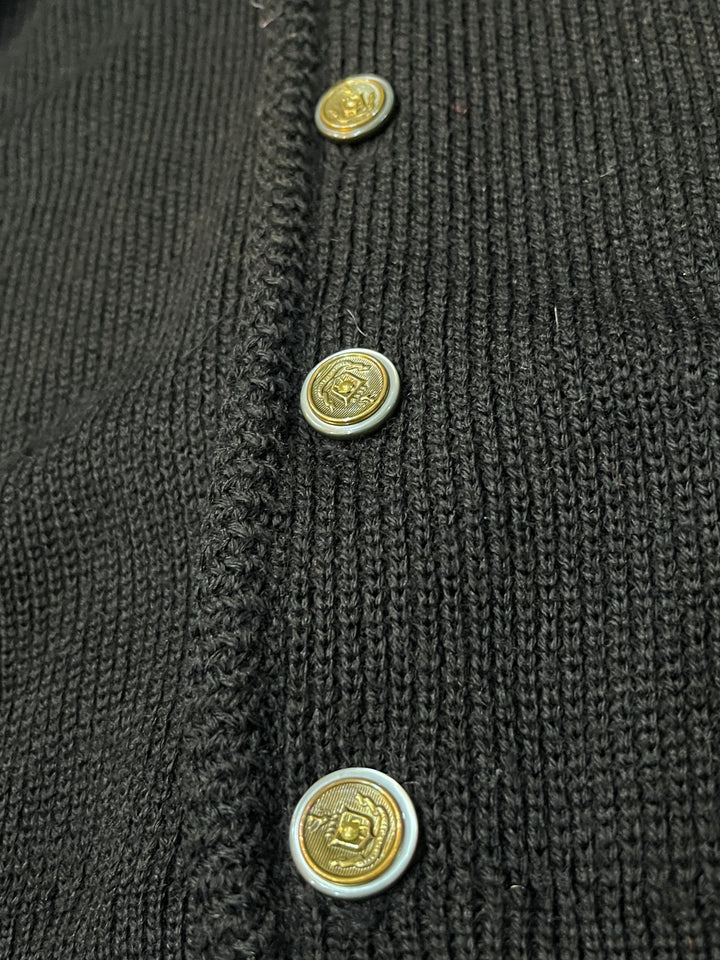 1950-60s "PENGUIN" black knit cardigan