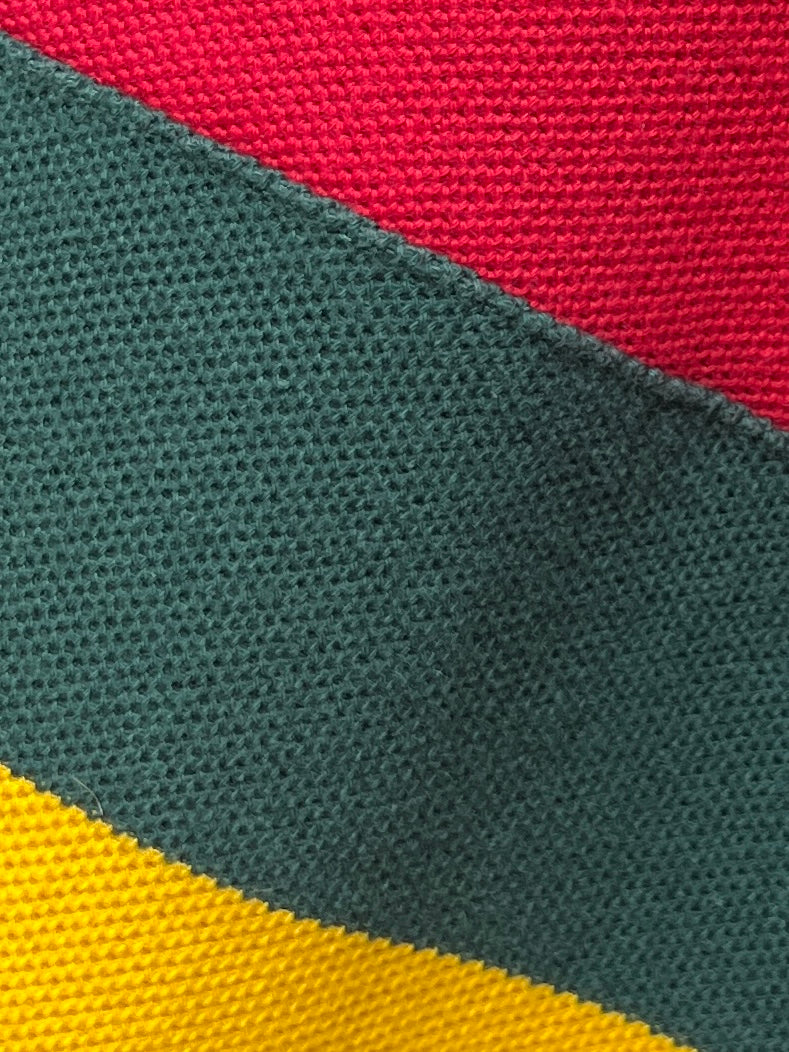 1990s "Polo by Ralph Lauren" rasta stripe rugby shirt