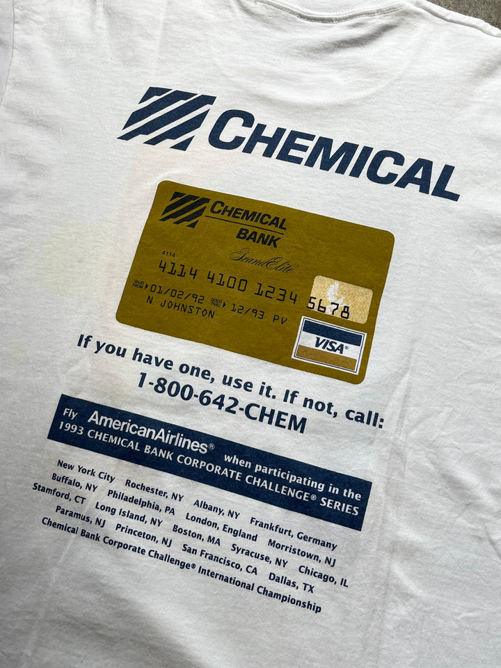 1990s USA made Chemical bank credit card graphic T-shirts