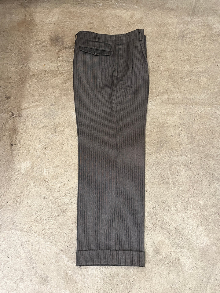 1960s gray stripe slacks