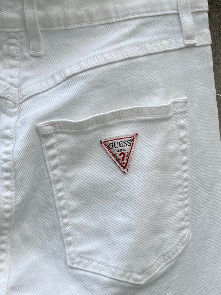 1990-00s "GUESS" white skinny denim pants