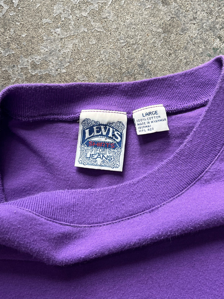 1990s "Levi's" purple pocket T-shirt