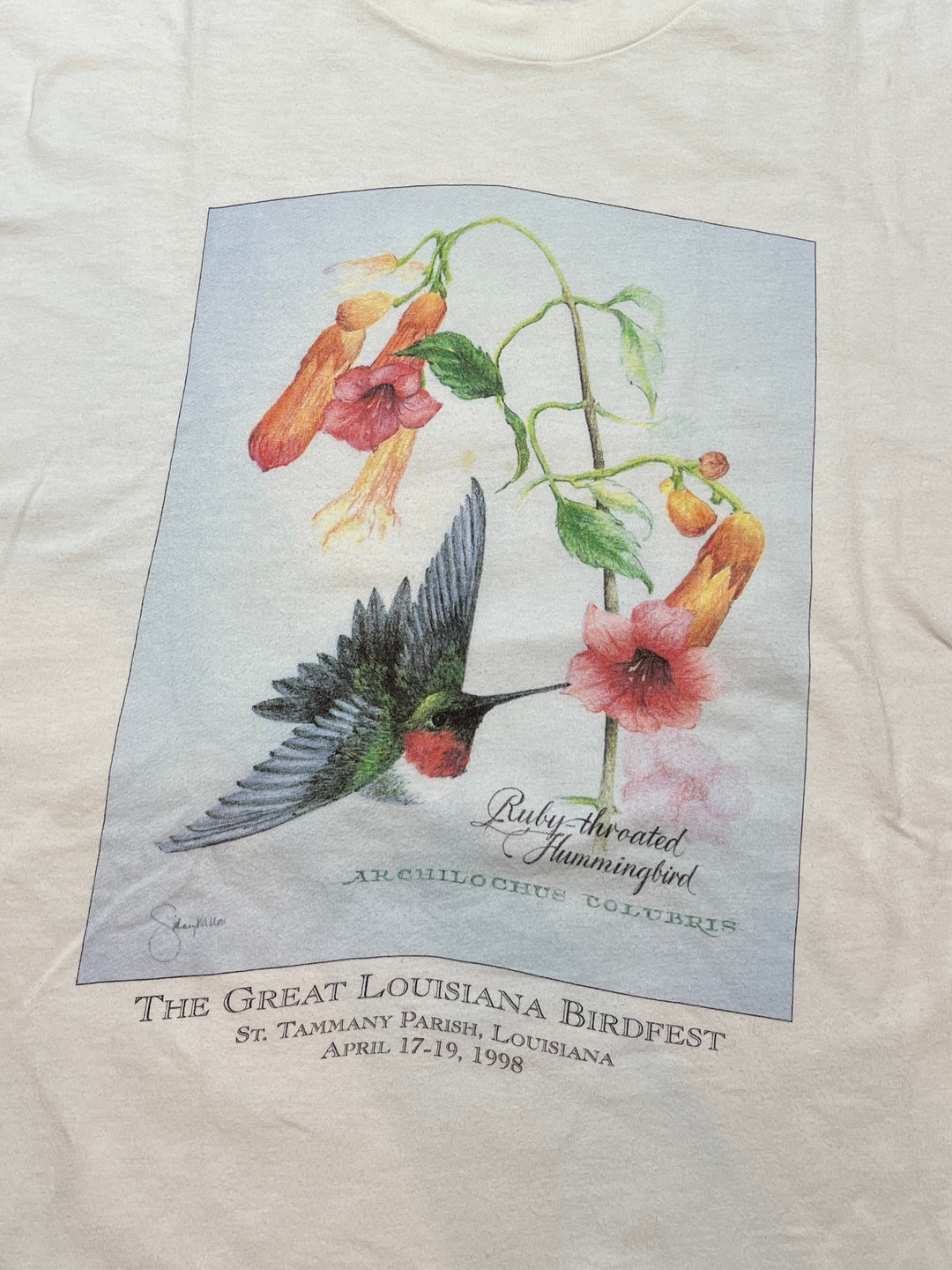 1990s The great Louisiana birdfest art T-shirt