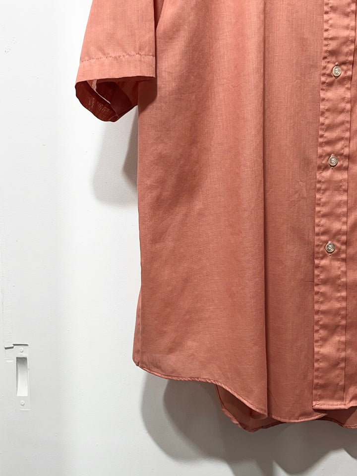 1960-70s salmon color s/s shirt