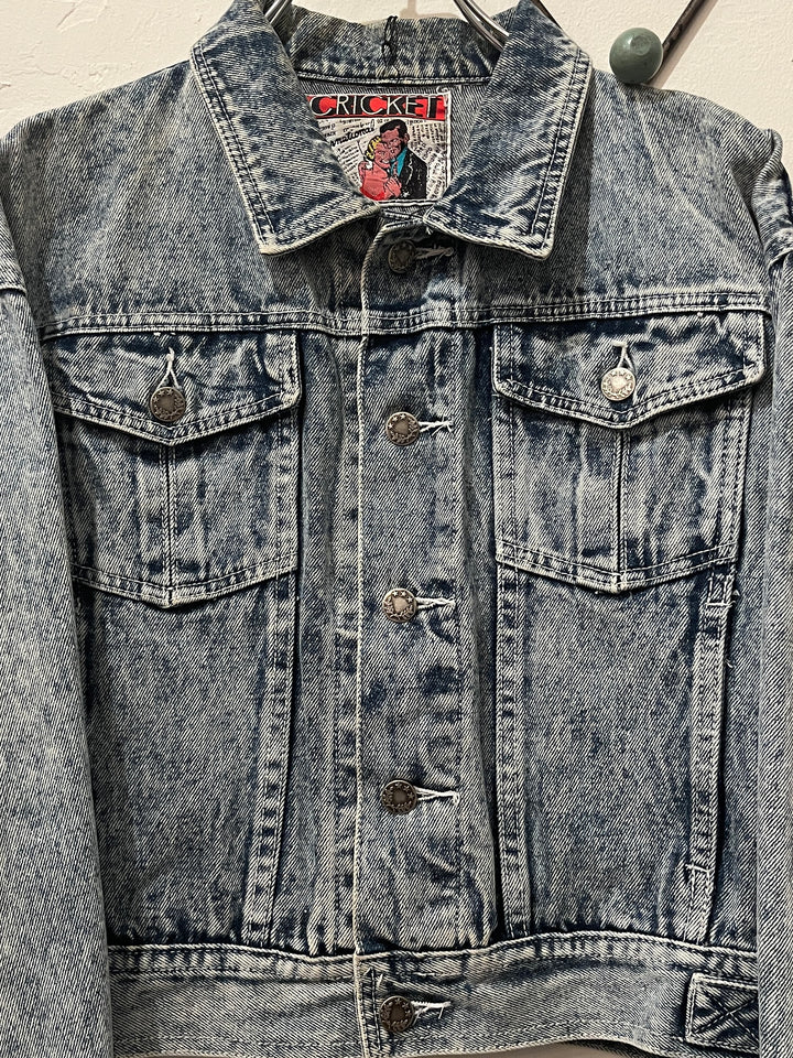 1980s chemical wash denim jacket