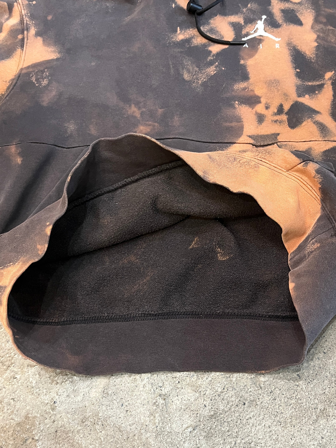 "Jordan" bleach dyed sweat hoodie