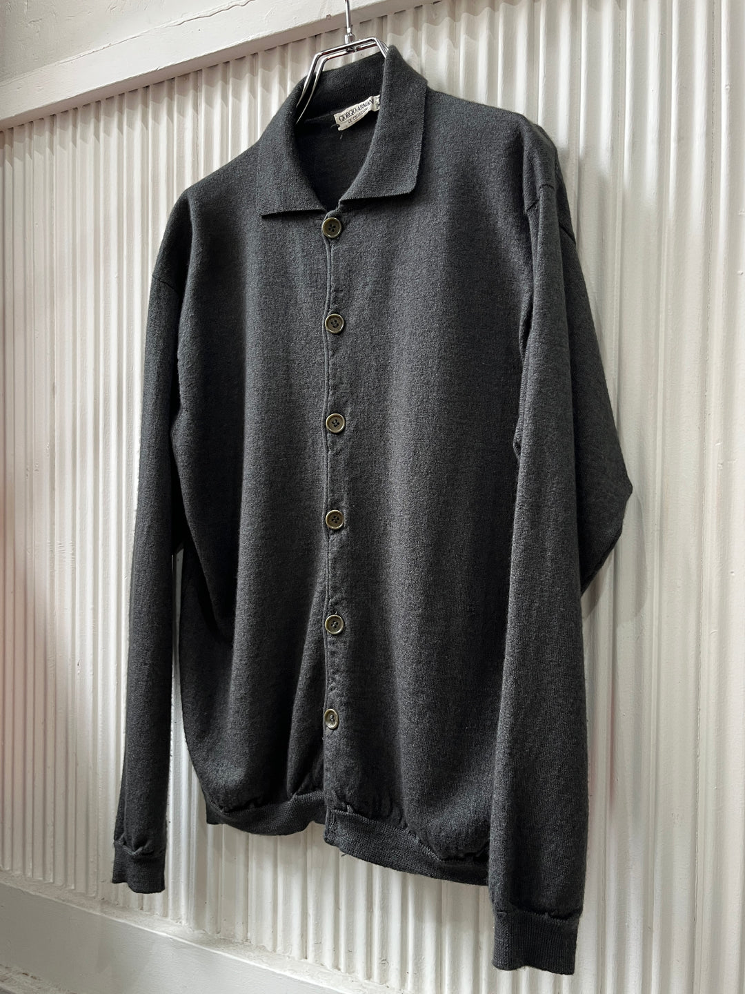 1980-90s "GIORGIO ARMANI" cashmere brend knit jacket
