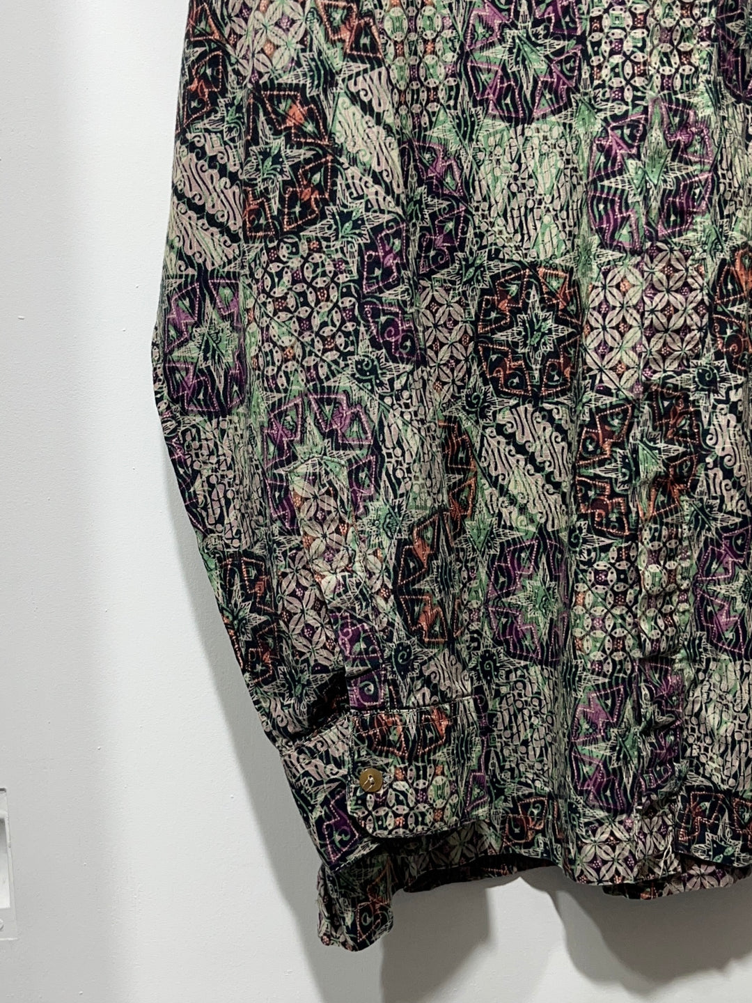 1980s batik pattern shirt