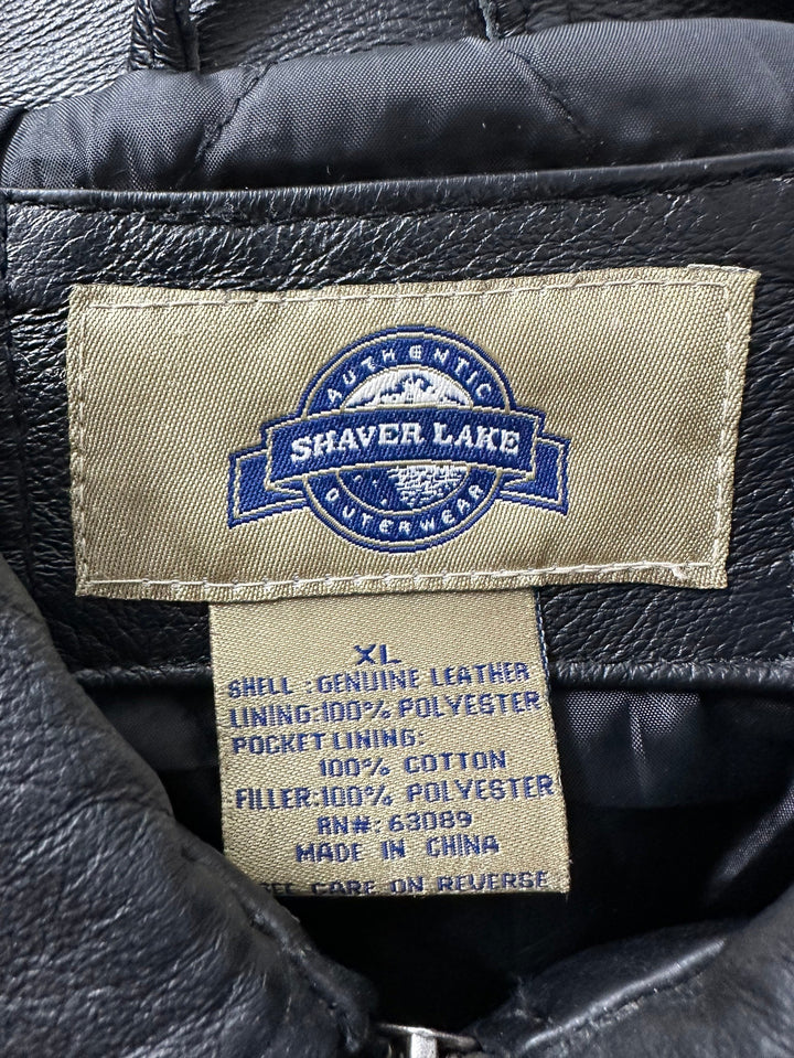 1990s "SHAVER LAKE" black leather blouson