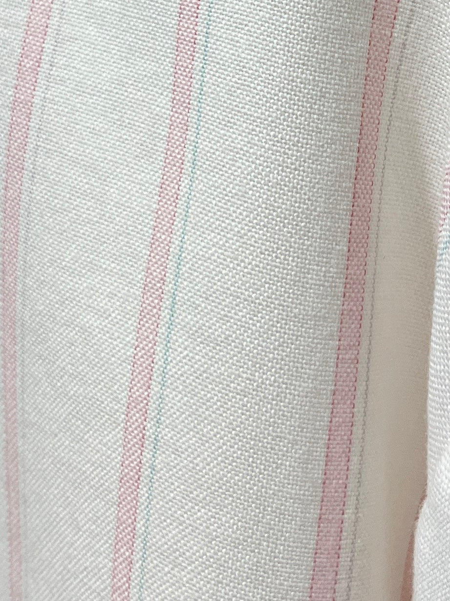 1980-90s USA made pale pink stripes s/s shirt