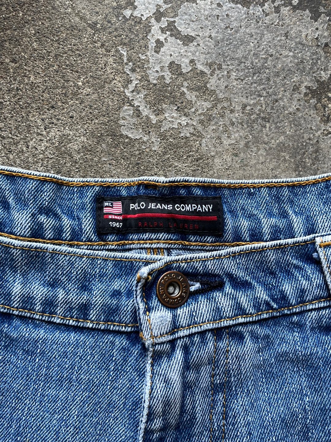 1990-00s "Polo Jeans Company" denim painter shorts