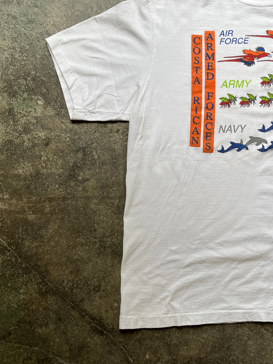 1990s armed forced parody graphic T-shirt