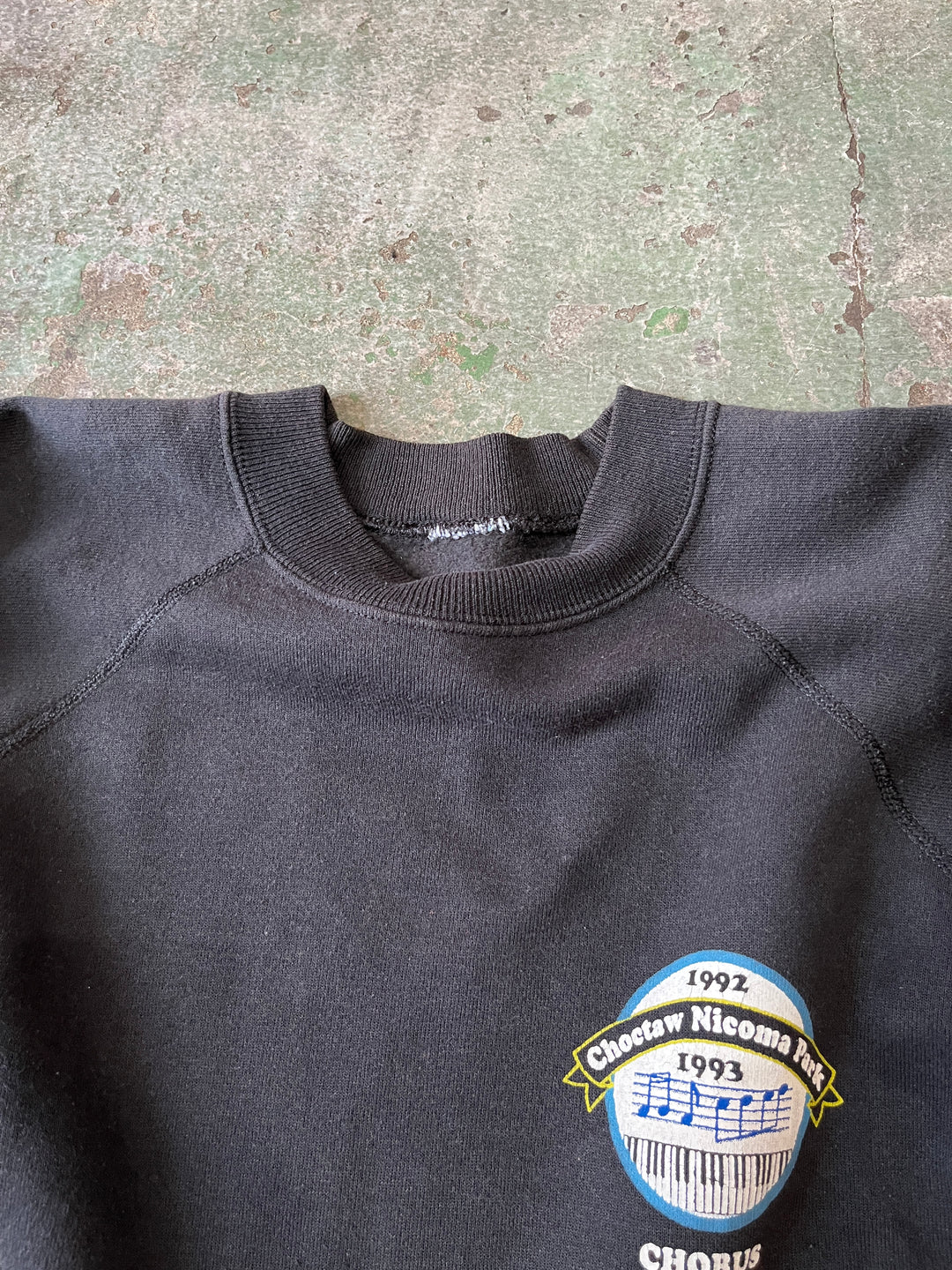 1990s Choctaw chorus piano graphic sweatshirt