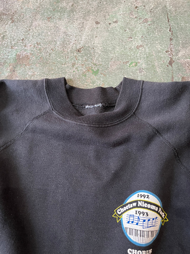1990s Choctaw chorus piano graphic sweatshirt