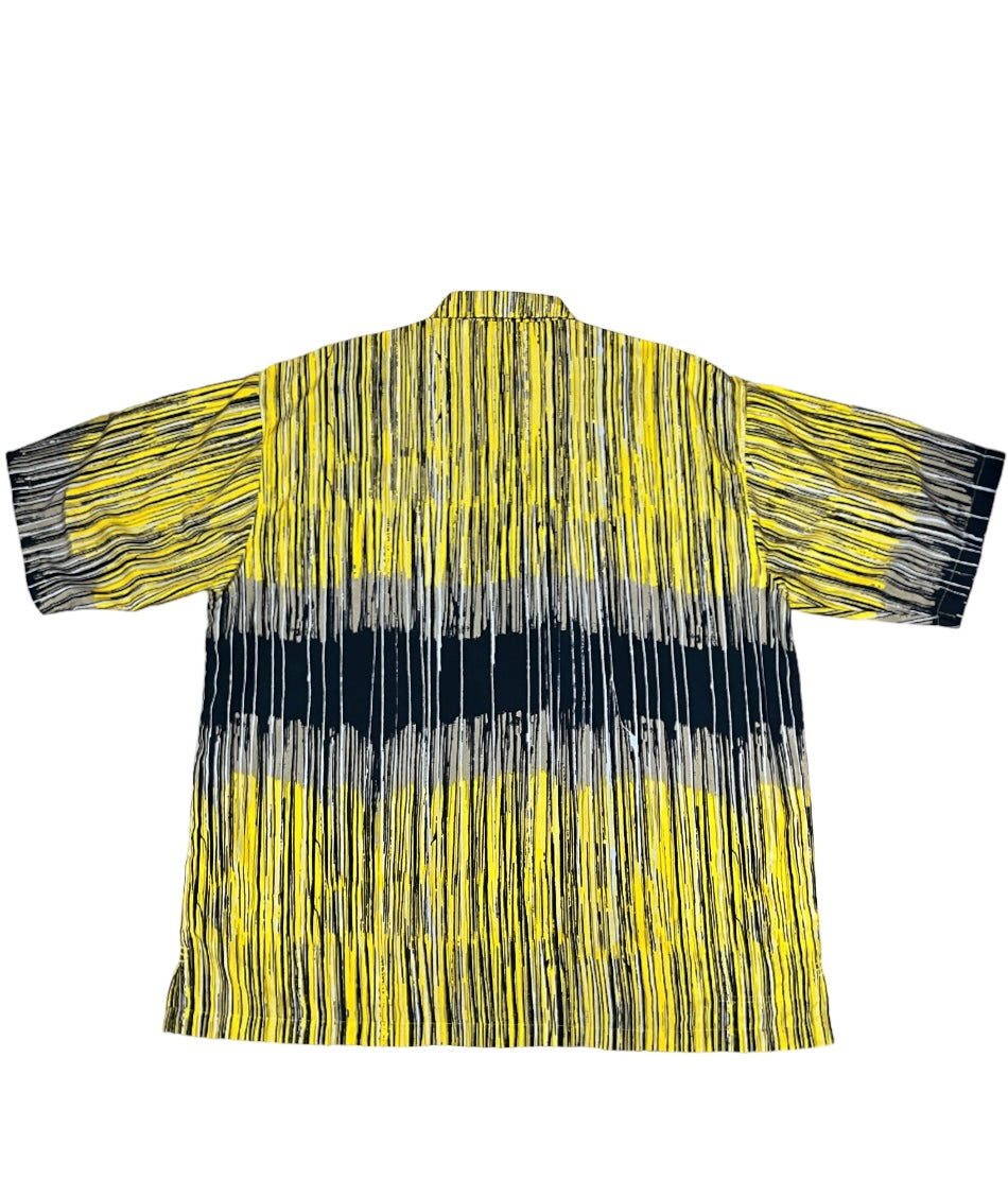 "PNB NATION" abstract pattern big shirt