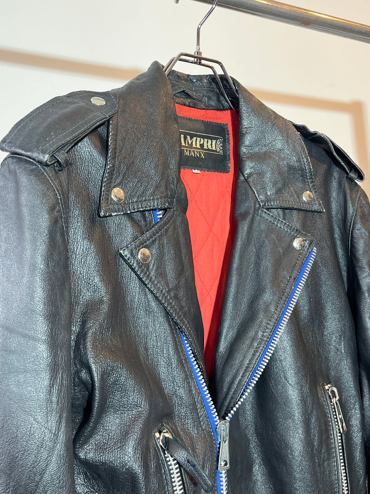 1980s "CAMPRI" double riders jacket -MANX-