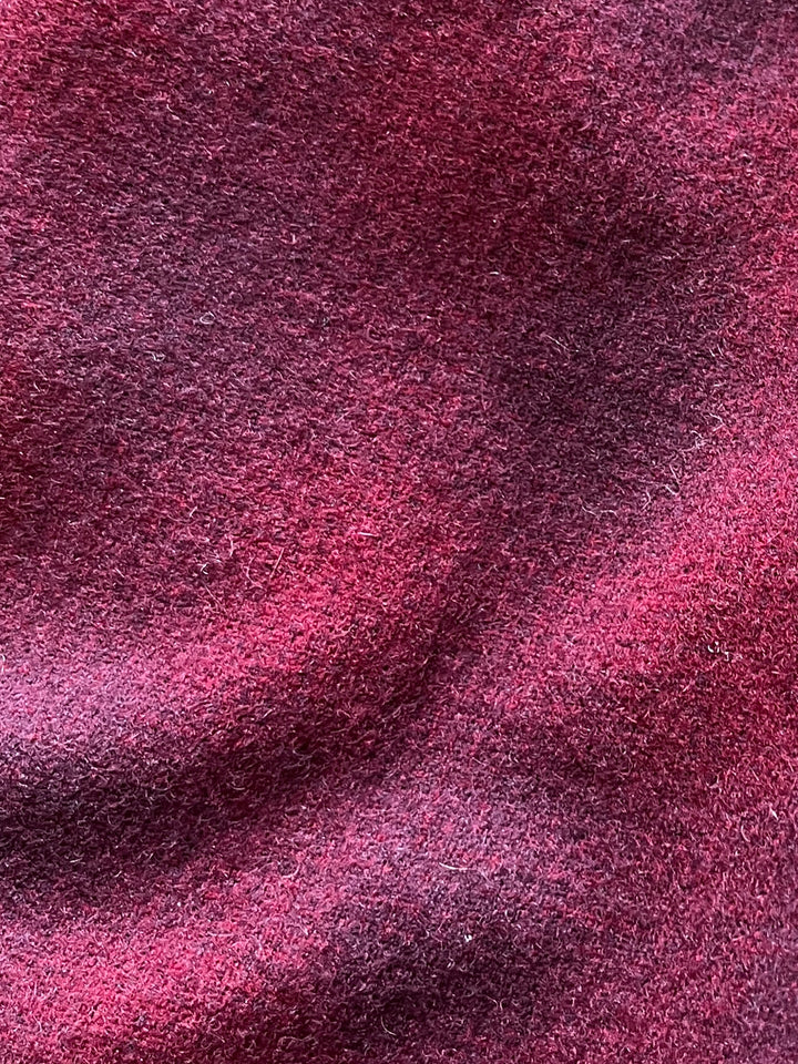 1940s "PENDLETON" wine red ombre check wool shirt