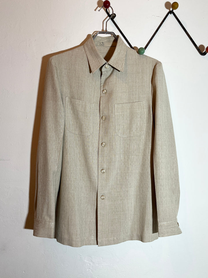 1970s light beige shiny shirt