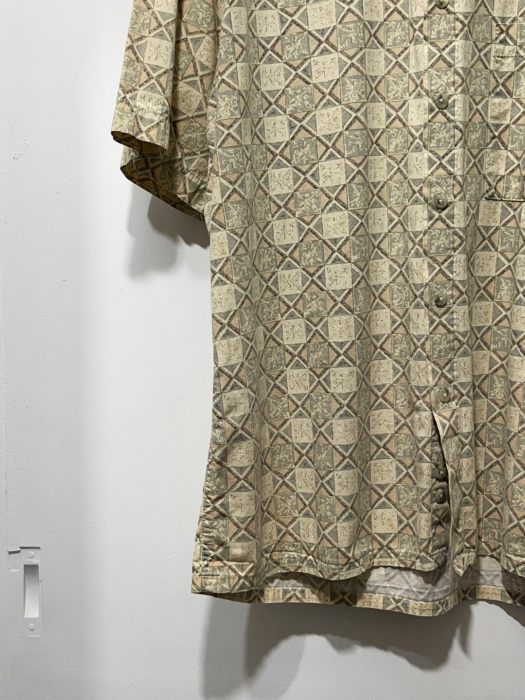 1990s "pierre cardin" geometric pattern s/s shirt