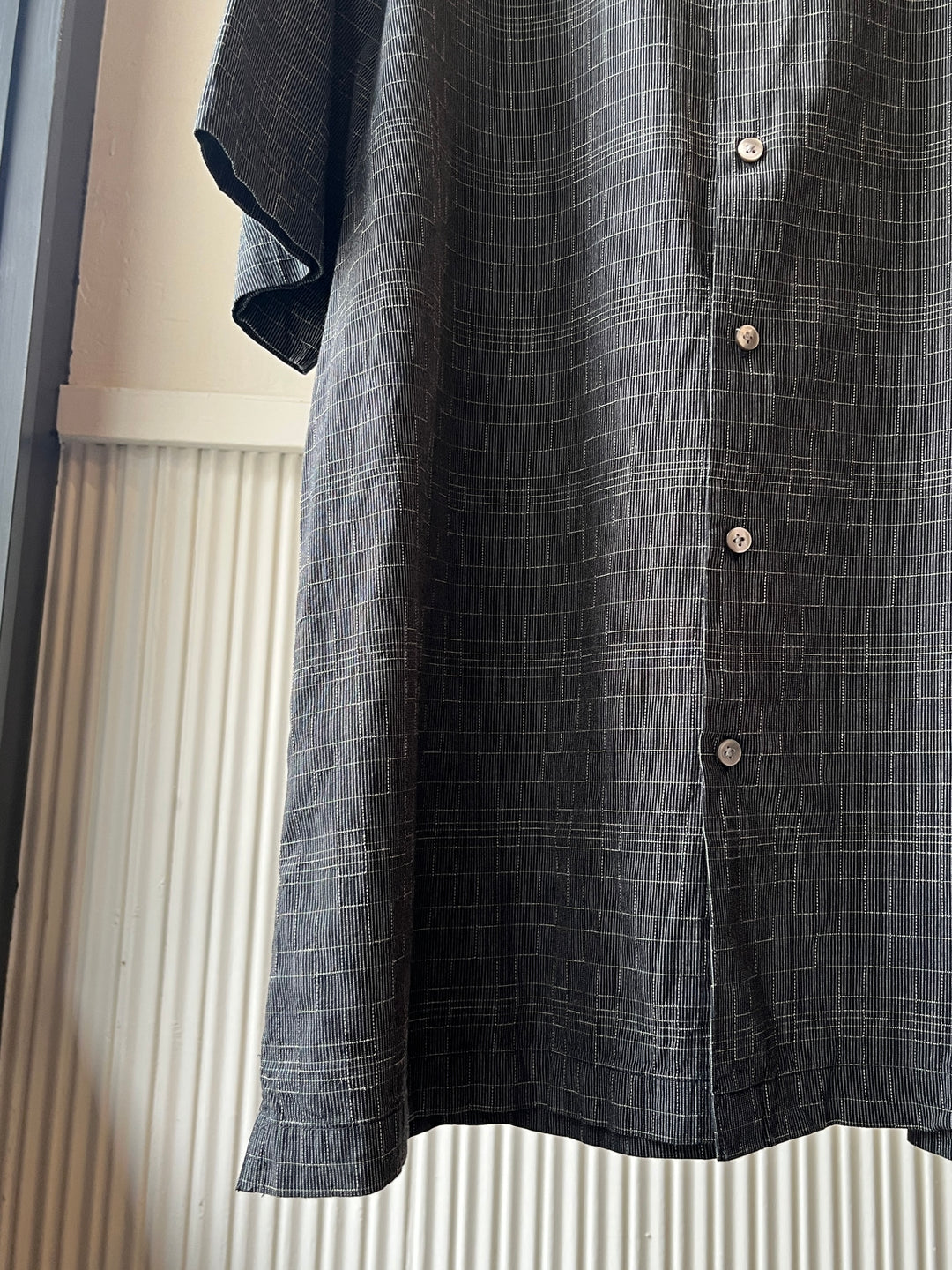 2000s "VAN HEUSEN" crosshatch s/s shirt