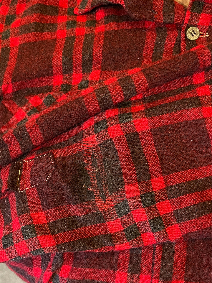 1960s red plaid board shirt