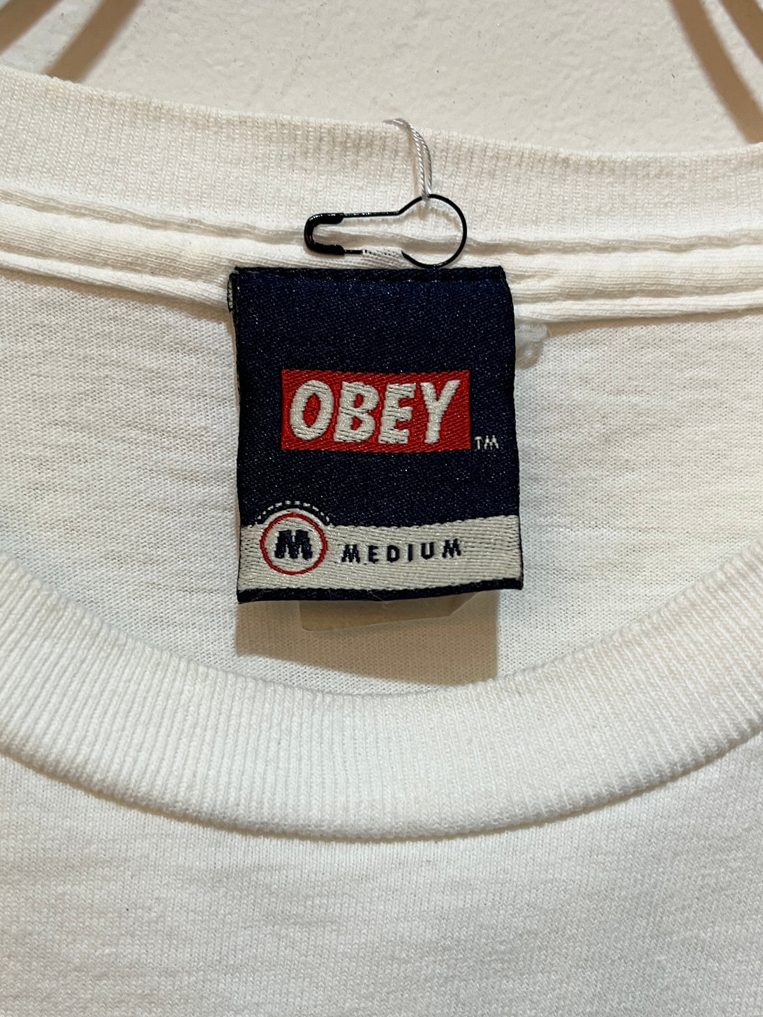 1990s "OBEY" print T-shirt