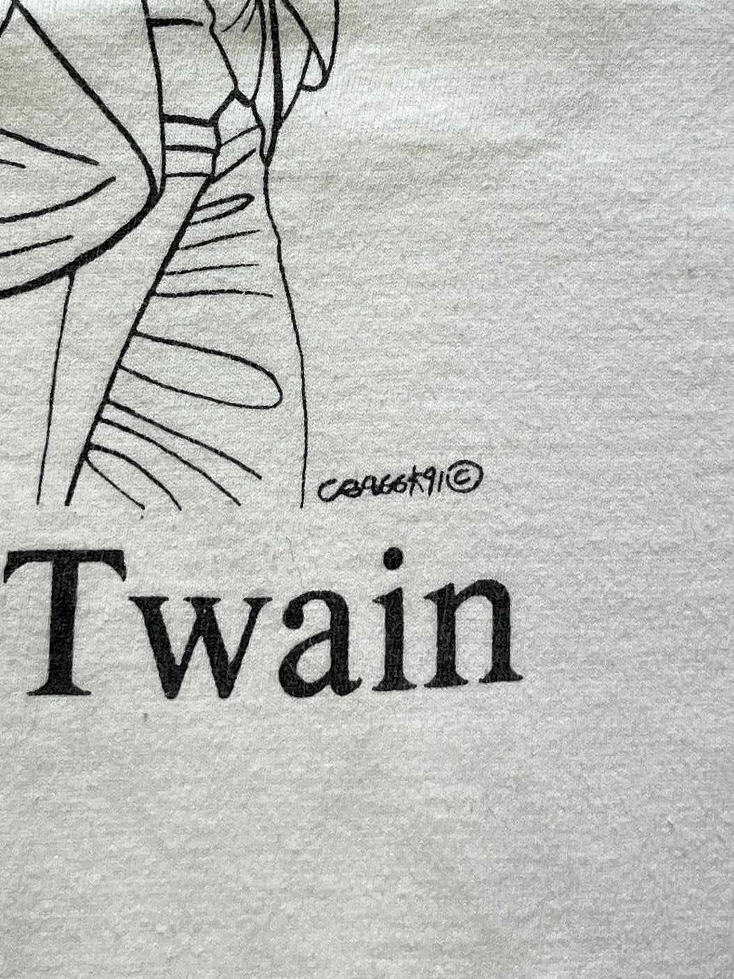 1990s Largely Literary Mark Twain art print T-shirt