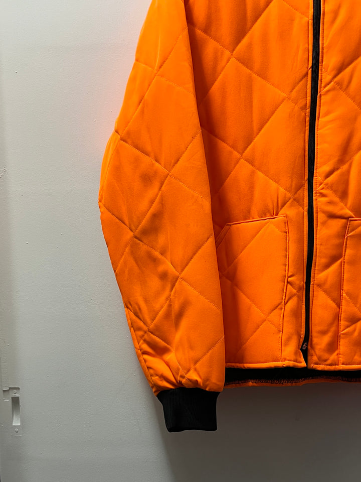 vivid orange quilting jacket