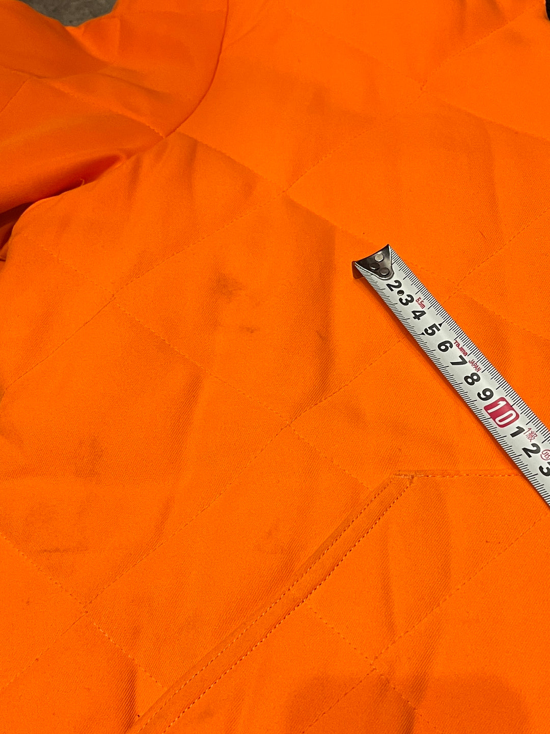 vivid orange quilting jacket