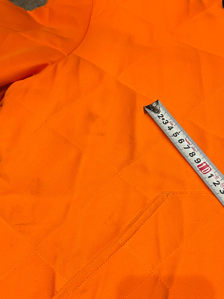 vivid orange quilting jacket