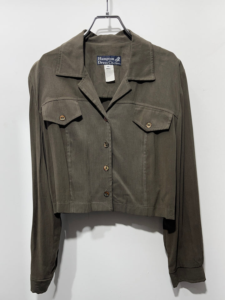 1980-90s USA made short length open collar shirt