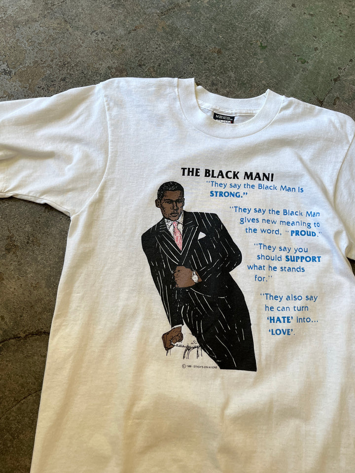 1980s USA made The Black Man both sides graphic T-shirt