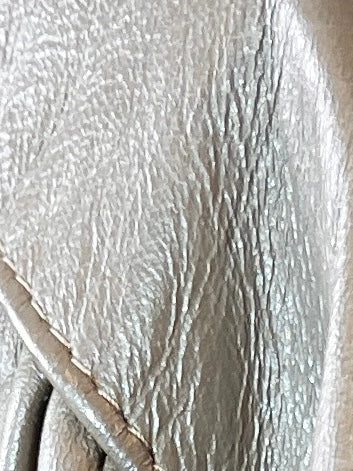 1980s USA made gray × beige panel leather jacket