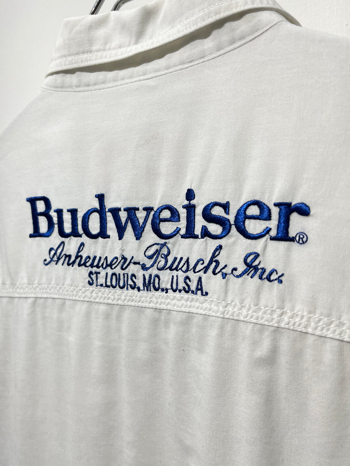 1990s "Budweiser" embroidery s/s shirt