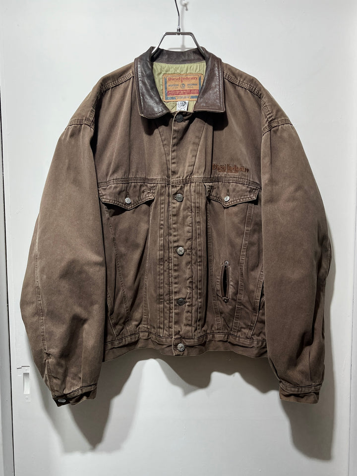 1990s "Diesel" chocolate brown denim jacket