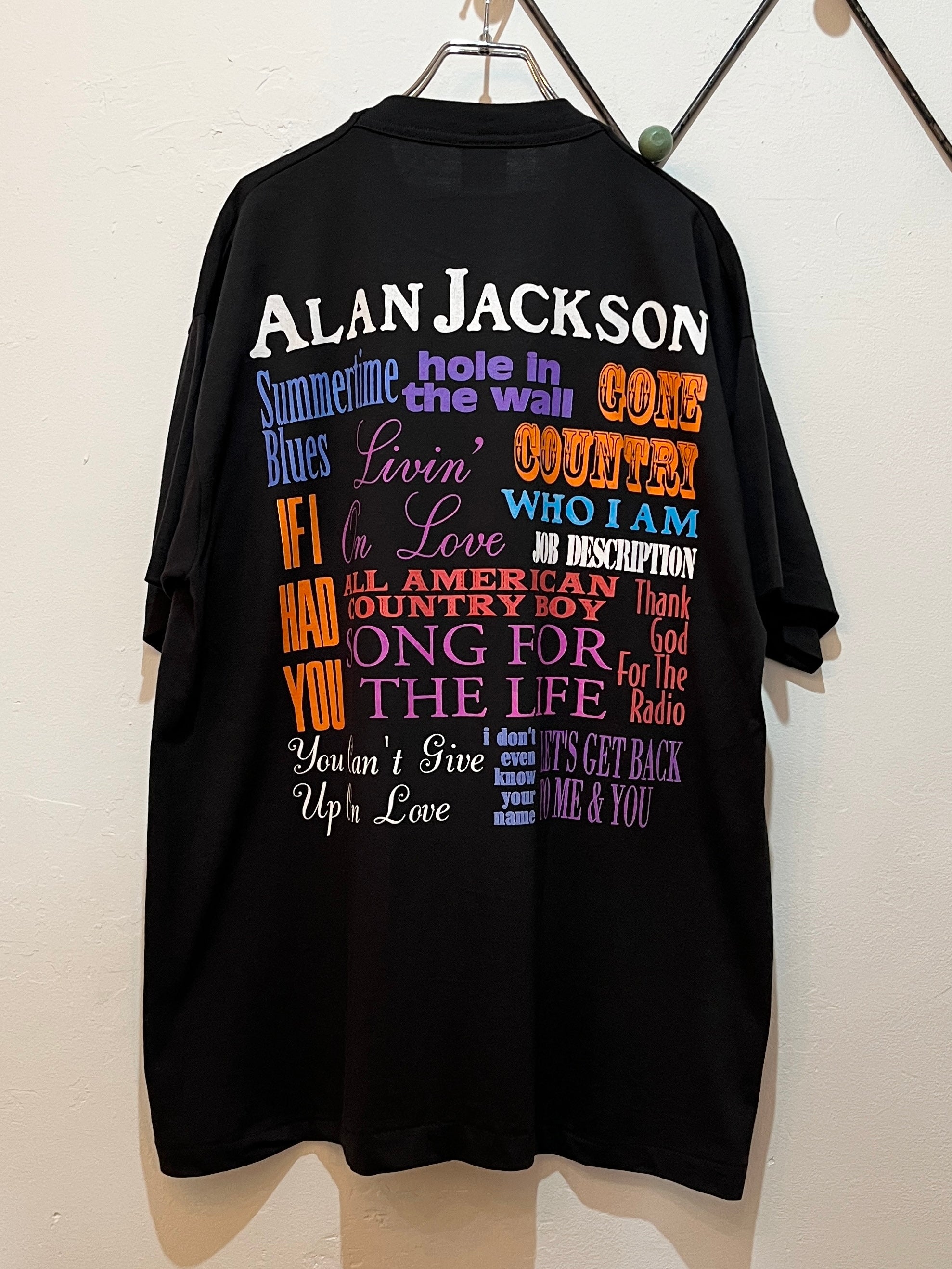 トップス 1990s ALAN JACKSON PRINT TEE 1990s Alan Jackson on Tour T-Shirt, size XL - Polyester +