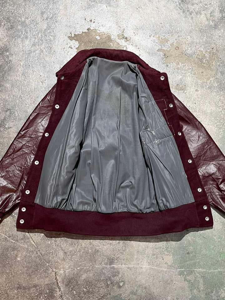 1950-60s vintage burgundy stadium jacket