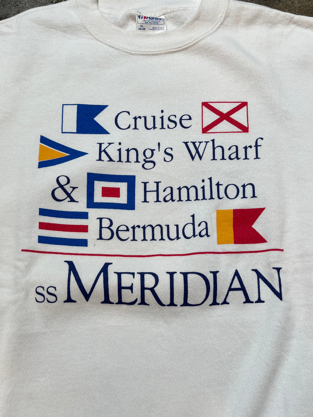 1990s USA made SS Meridian cruises souvenir sweatshirt